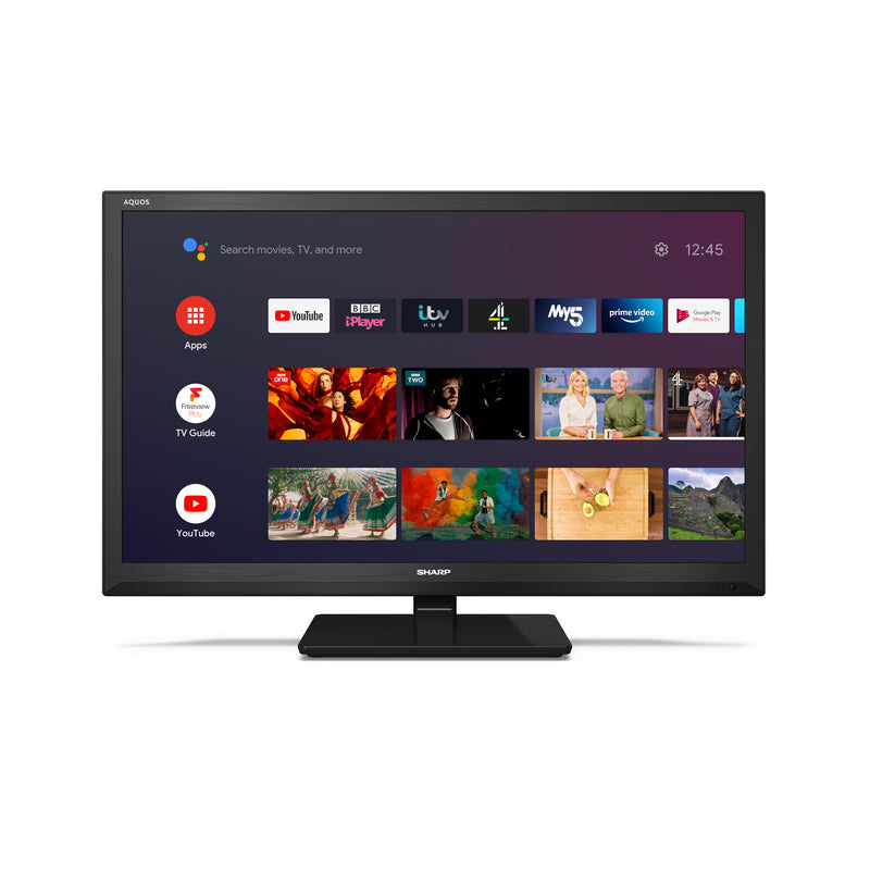 Sharp 1T-C24BI2KE2AB 24" Inch HD Ready LED Smart TV with Freeview Play - Black