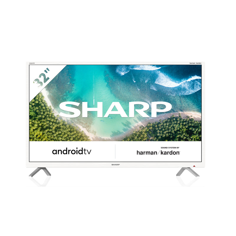 Sharp 1T-C32BI2KE2AW 32" Inch HD Ready Smart Android TV with Google Assistant - White