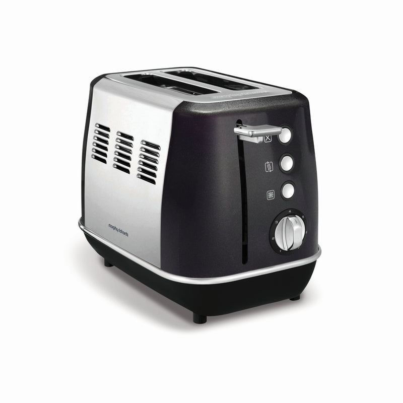 Morphy Richards 224405 Evoke 2 Slice Toaster - Black and Stainless Steel