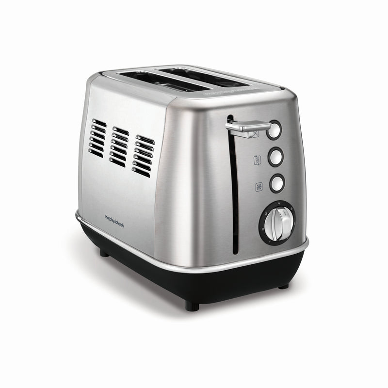 Morphy Richards 224406 Evoke 2 Slice Toaster with Crumb Trays - Stainless Steel