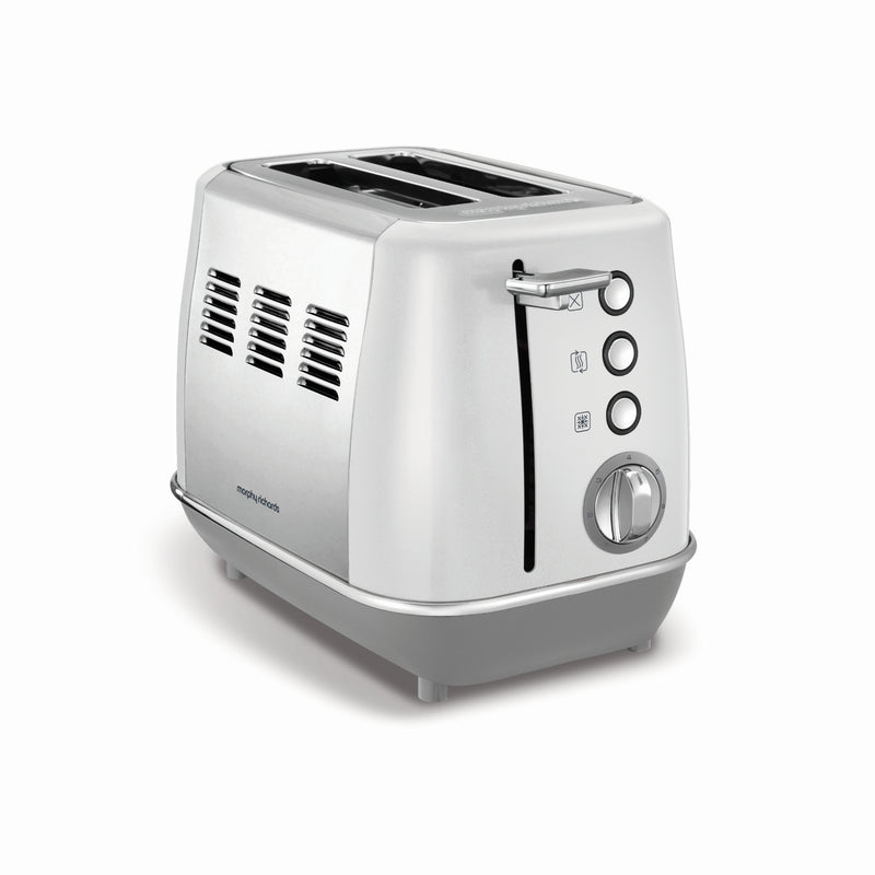 Morphy Richards 224409 Evoke 2 Slice Toaster - White and Stainless Steel