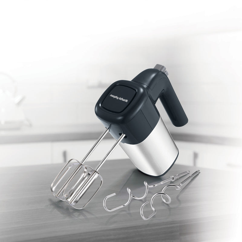 Morphy Richards 400512 Total Control Hand Mixer, 400 W - Stainless Steel/Grey