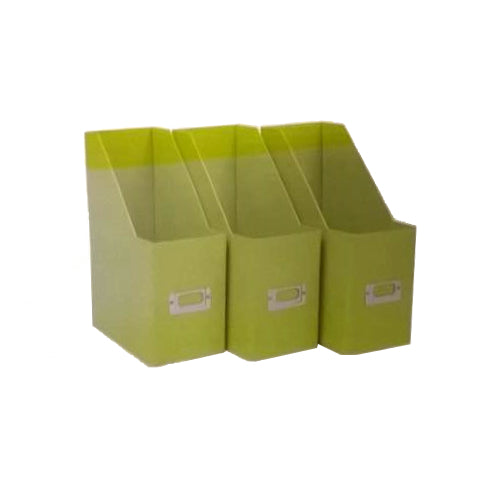 Colour Match Set of 3 A4 Cut Corner File Boxes for Magazines and Documents