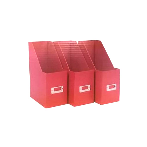 Colour Match Set of 3 A4 Cut Corner File Boxes for Magazines and Documents