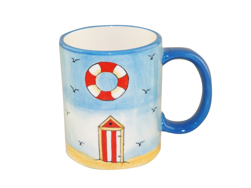 Nautical Theme Set of 4 x 12.5cm Ceramic Mugs