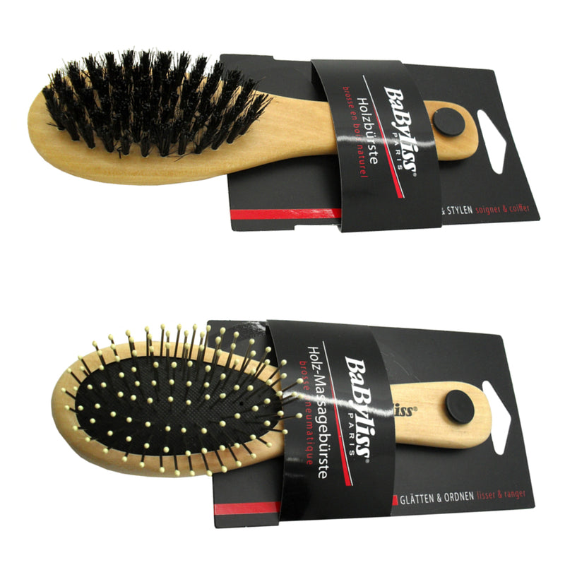 Babyliss Wooden Travel Hair Brush Kit