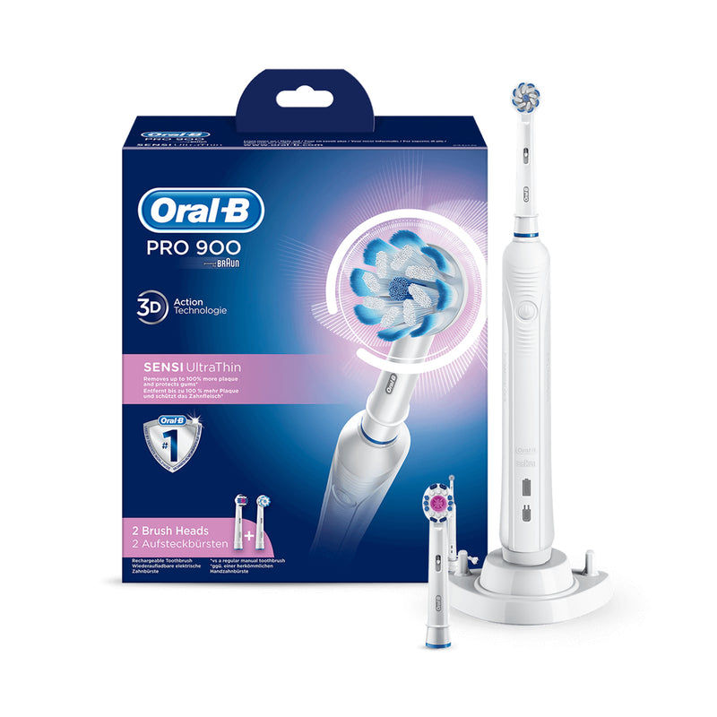 Braun Oral-B PRO 900 Sensi UltraThin Adult Electric Toothbrush - White