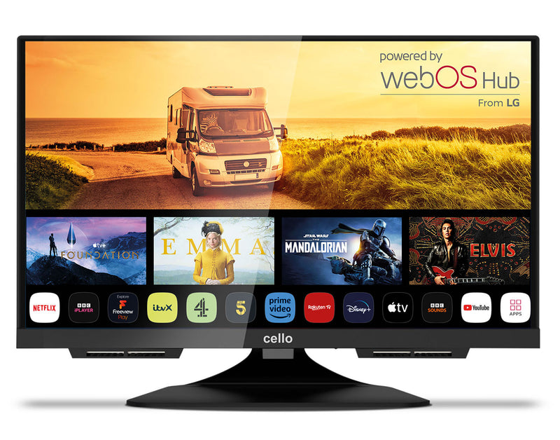 Cello 19″ Smart WebOS Traveller 12-Volt TV with Freeview Play