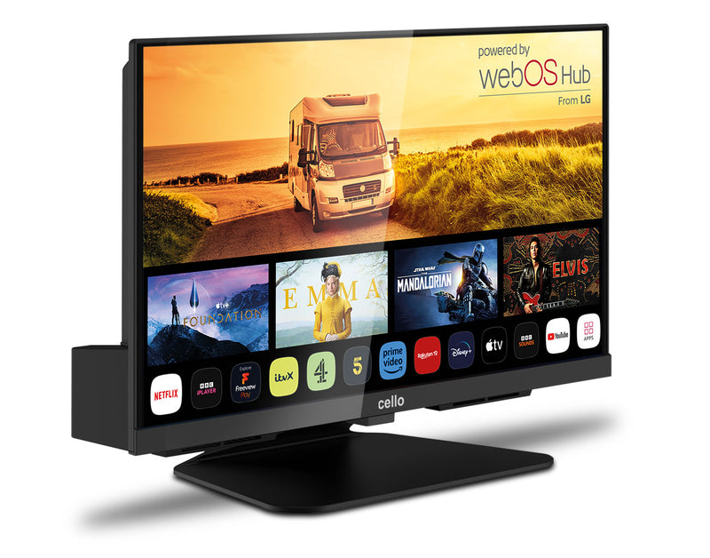 Cello 19″ Smart WebOS Traveller 12-Volt TV with Freeview Play