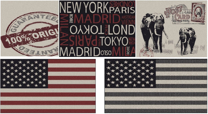 Animals Cities USA Flags Floor Rugs