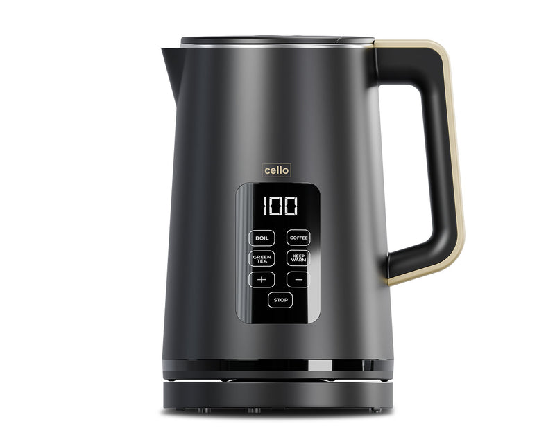 Cello 3000W Electric Digital Kettle with Temperature Control - Black