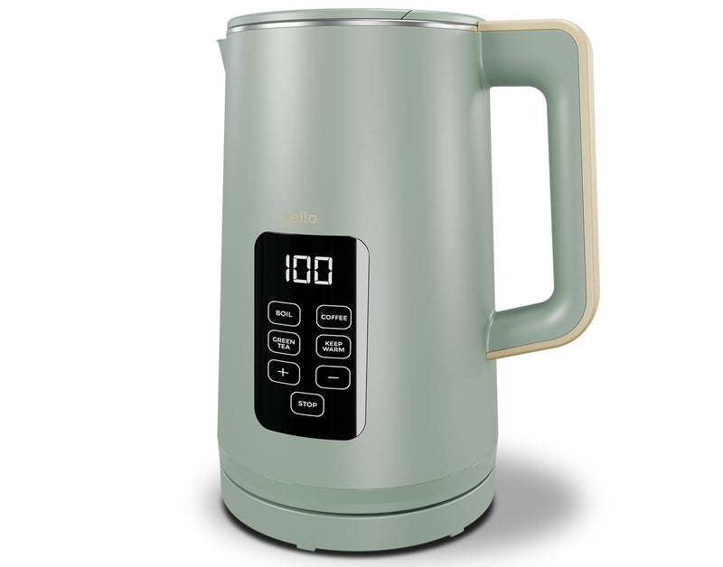 Cello Electric Digital Kettle with Temperature Control - Sage Green