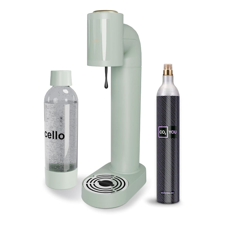 Cello 1 Litre Sparkling Water and Soda Maker Machine in Sage Green