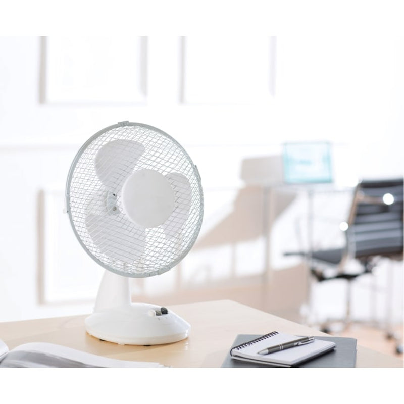 Fine Elements 9" Inch Oscillating Lightweight Desk Fan, 2 Speed Settings