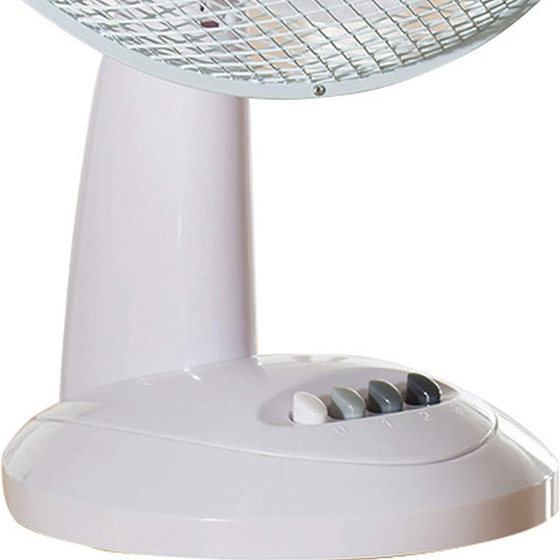 Daewoo 12" Inch Portable Desk Fan, 3 Speed Settings, Key Switch