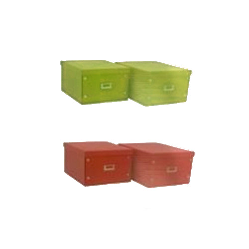 Colour Match Set of 2 Office and Home Filing Boxes