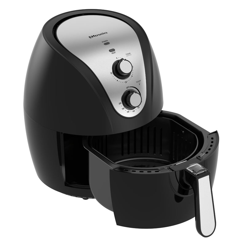 EMtronics Air Fryer 4.5L with 30 Minute Timer - Black