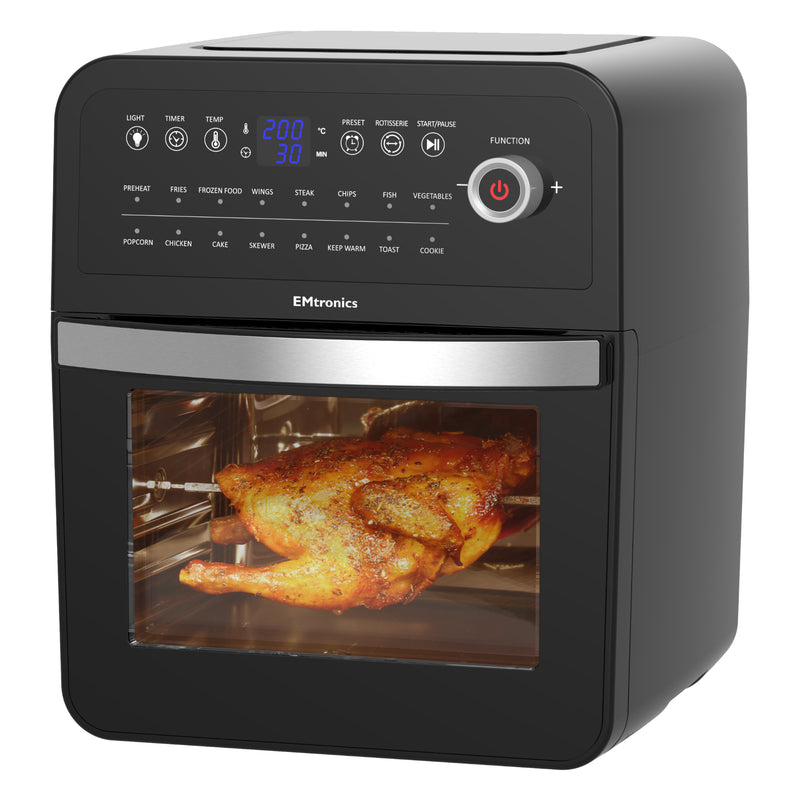 EMtronics Digital 12L Oven Combi Digital Air Fryer - Black