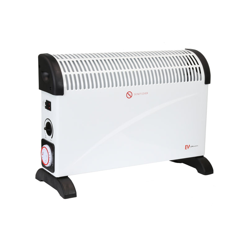 EMtronics 2KW Convector Heater Radiator with Adjustable Thermostat and Timer