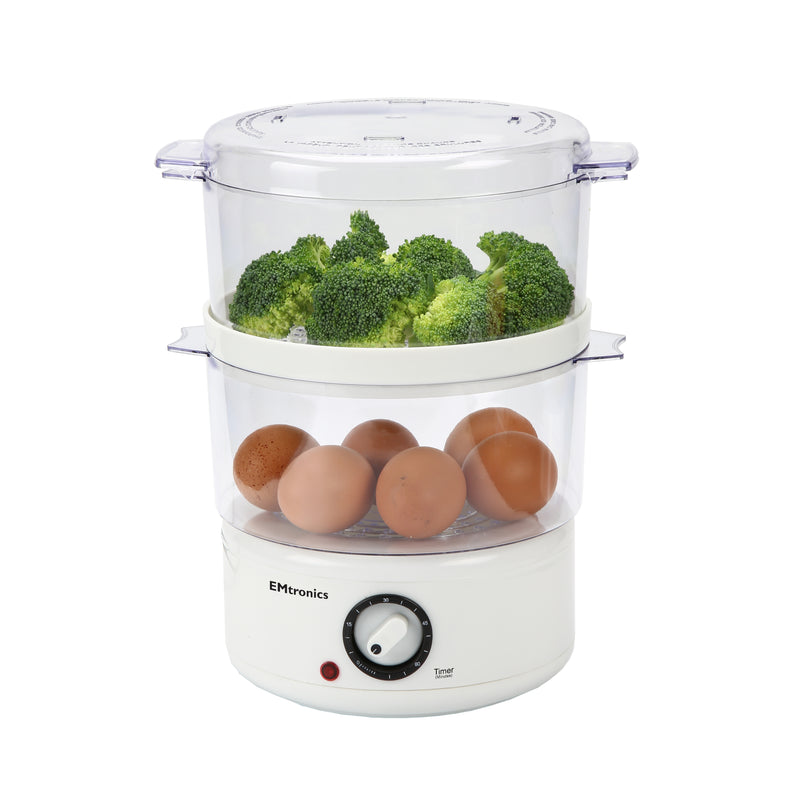 EMtronics 2 Tier Food Steamer - 4 Litre