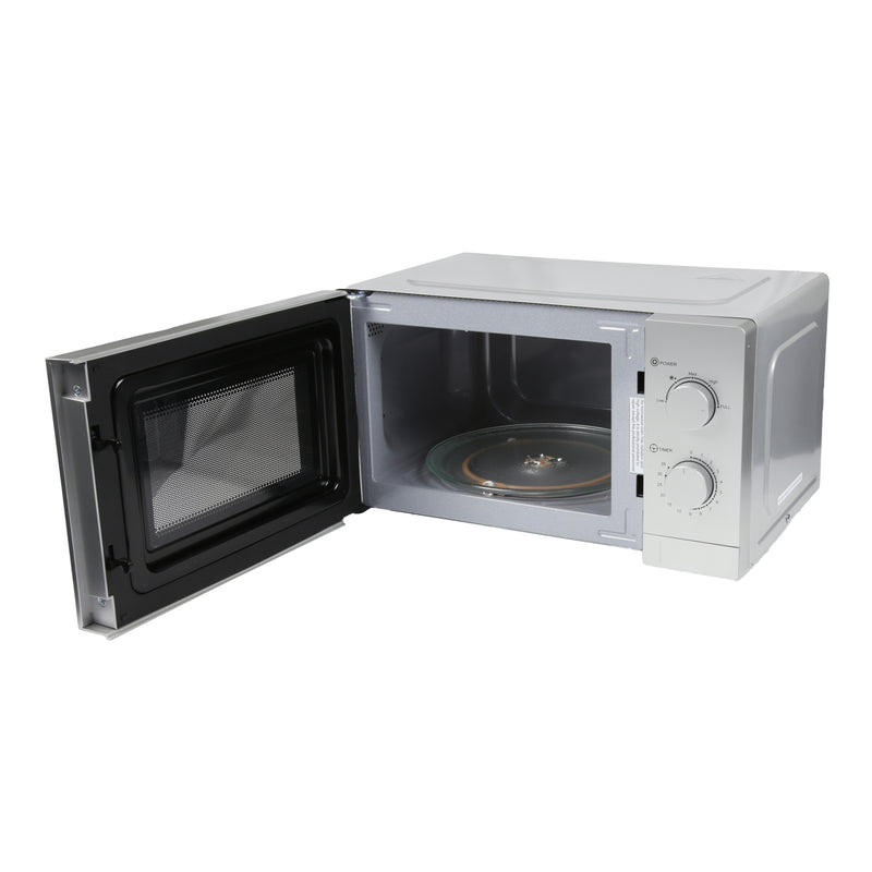 EMtronics 20 Litre Silver Microwave 700W With Defrost Settings