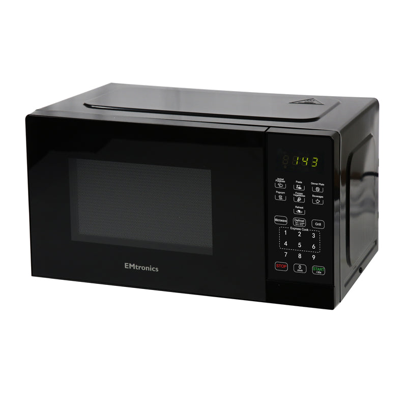 EMtronics 25 Litre Microwave 900W with Grill - Black