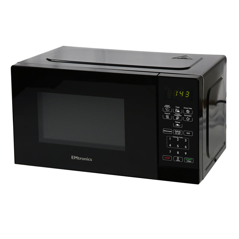 EMtronics 28 Litre Microwave 900W with Grill - Black