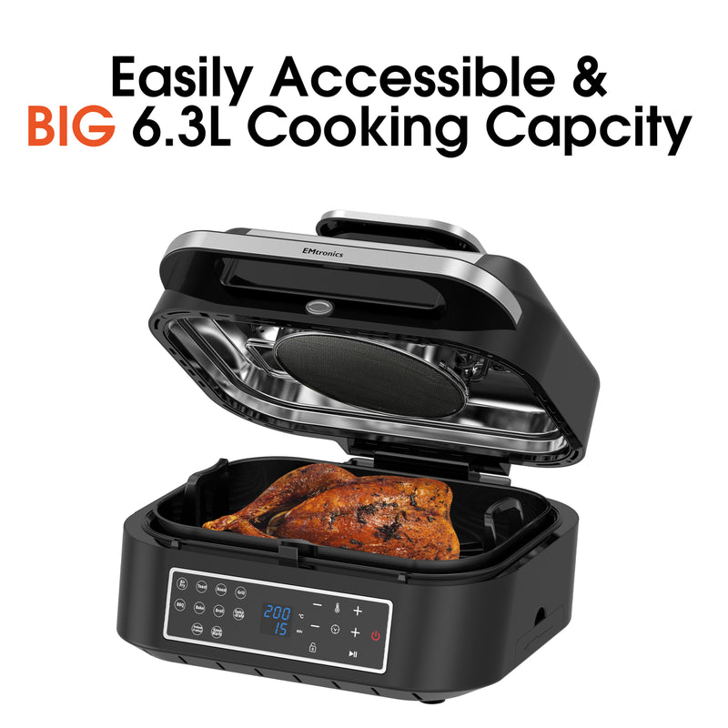 EMtronics Digital Air Fryer and Grill 6.3 Litre