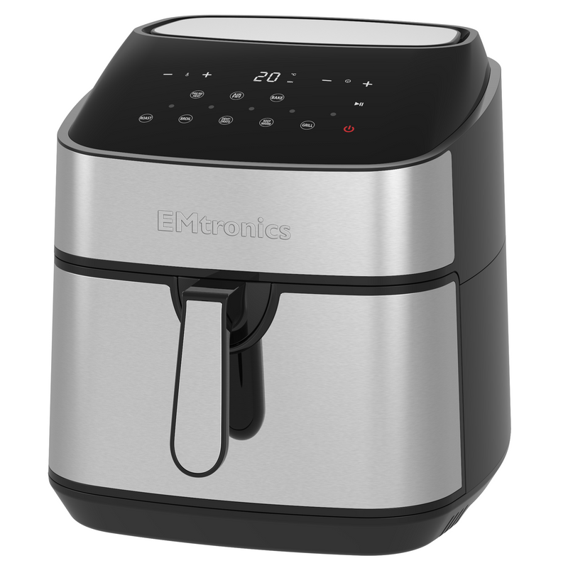 EMtronics 9 Litre Digital Air Fryer - Stainless Steel