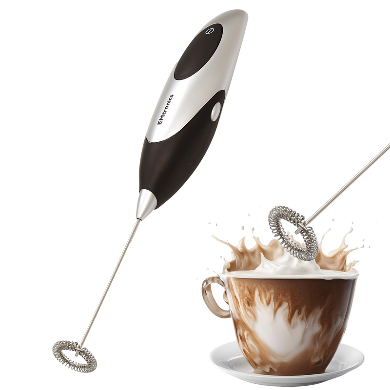 EMtronics Battery Operated Milk Frother, One Touch Function