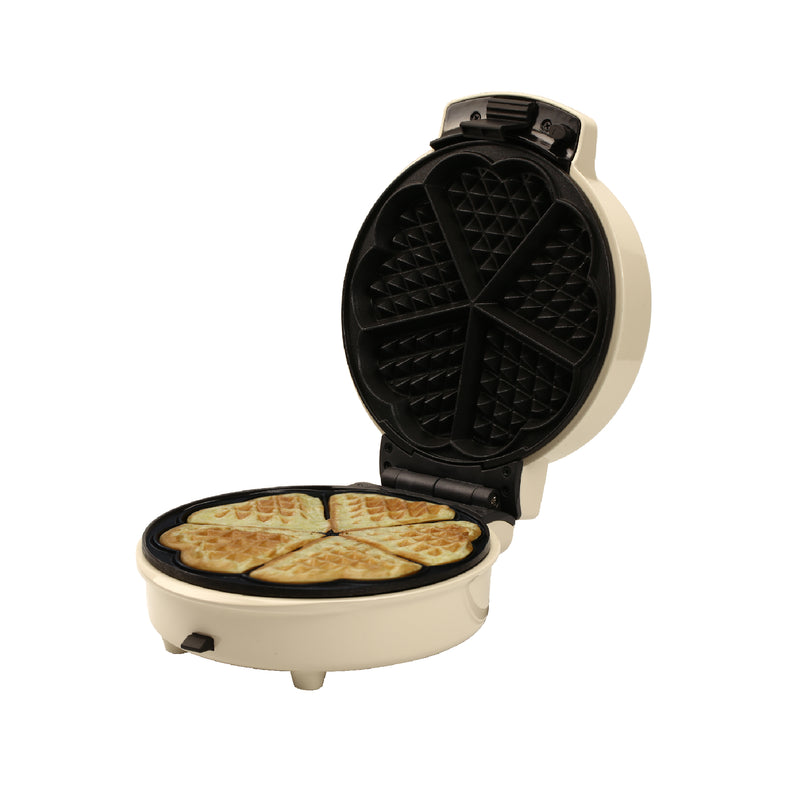 EMtronics Waffle Maker Non-Stick - Cream