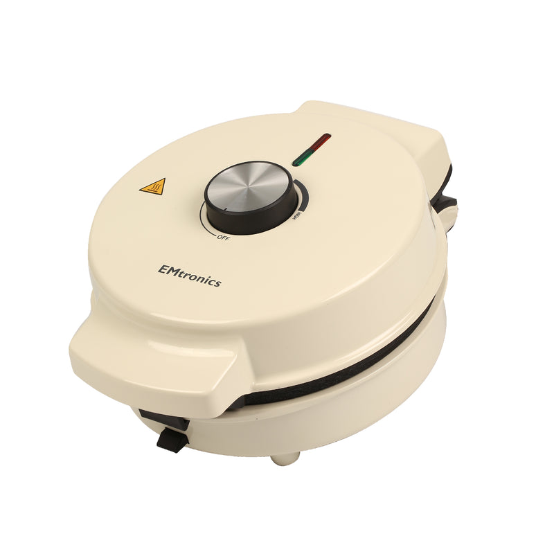 EMtronics Waffle Maker Non-Stick - Cream