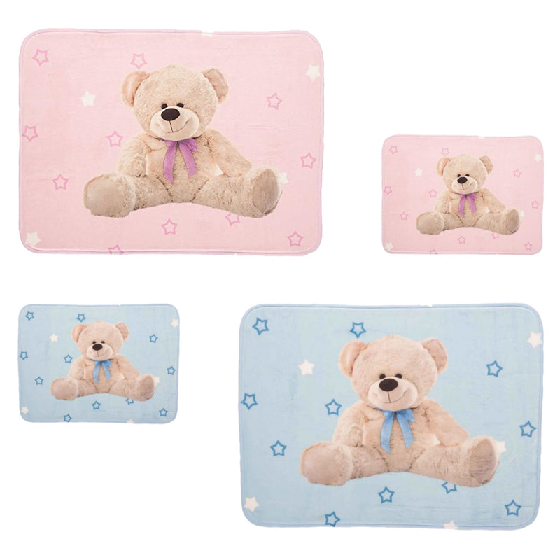 Flair Kids Teddy Super Soft 100% Polyester Playmat with Nonslip Backing