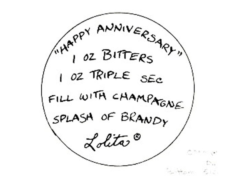 Lolita "Happy Anniversary" Hand Decorated Wine Glass