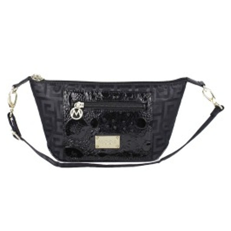 Moda Mika Ladies Shoulder Handbag with Zips and Removable Strap