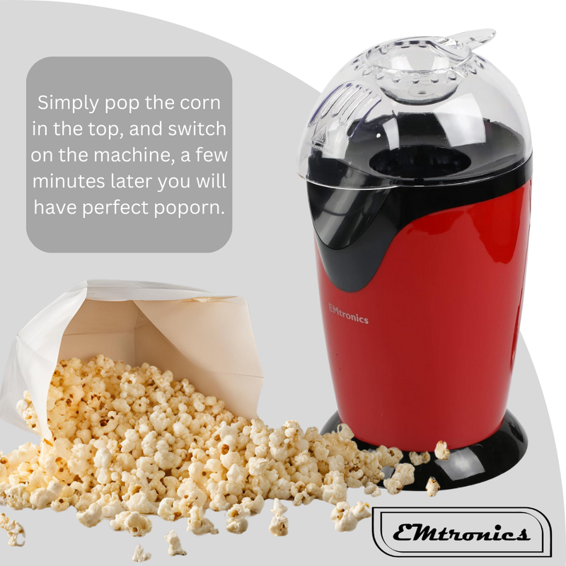 EMtronics EMPM21 Electric Popcorn Maker - Red