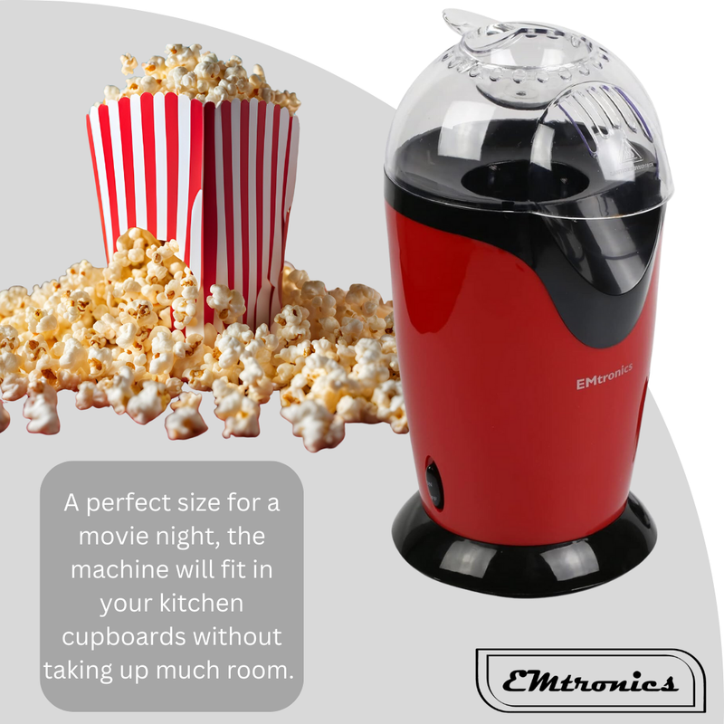 EMtronics EMPM21 Electric Popcorn Maker - Red