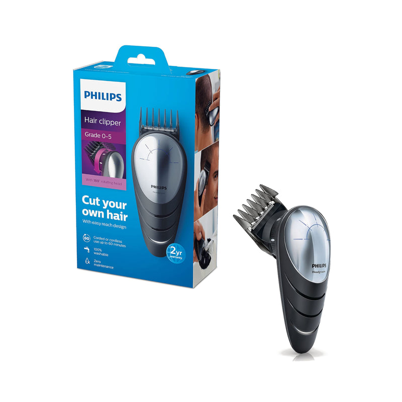 Philips QC5570/13 Do-It-Yourself Hair Clipper for Men, Corded & Cordless Use