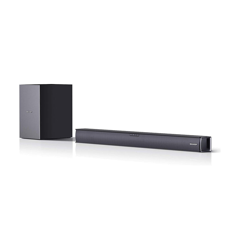 Sharp 160W 2.1 Slim Soundbar System with Wireless Subwoofer, Bluetooth - Black