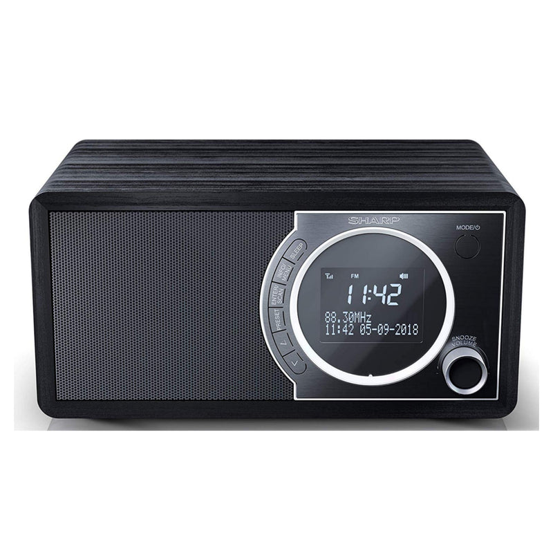 Sharp DR-450(BK) 6W DAB+ FM Bed Side Radio with Bluetooth & LED Display - Black