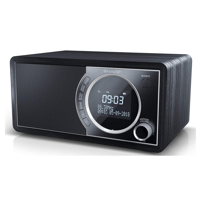 Sharp DR-450(BK) 6W DAB+ FM Bed Side Radio with Bluetooth & LED Display - Black
