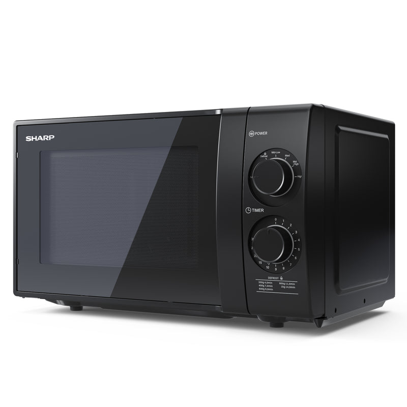 Sharp YC-GS01U-B 20 L 700W Microwave With Defrost Function - Black