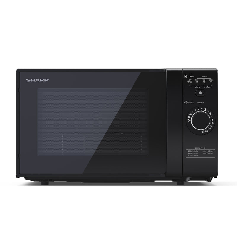 Sharp YC-GG02U-B 20L 700W Microwave With Defrost Function - Black