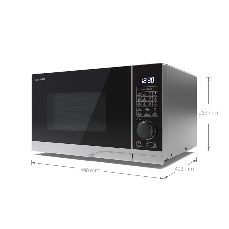 Sharp YC-PC254AU-S 25L 900W Microwave Oven with Grill and Convection - Silver