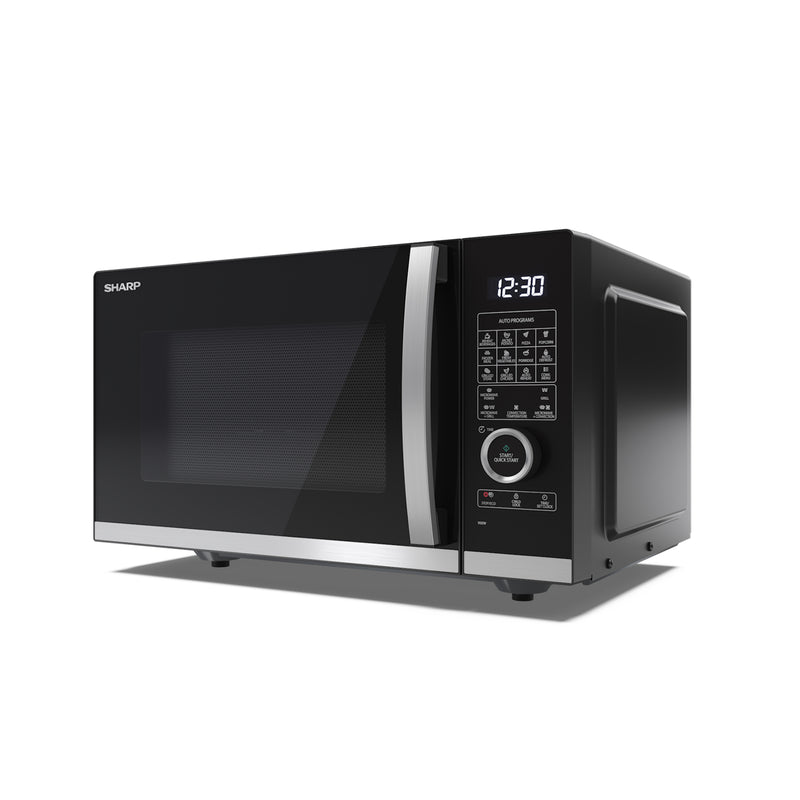 Sharp YC-QC254AU-B 25L 900W Microwave Oven with Grill and Convection - Black